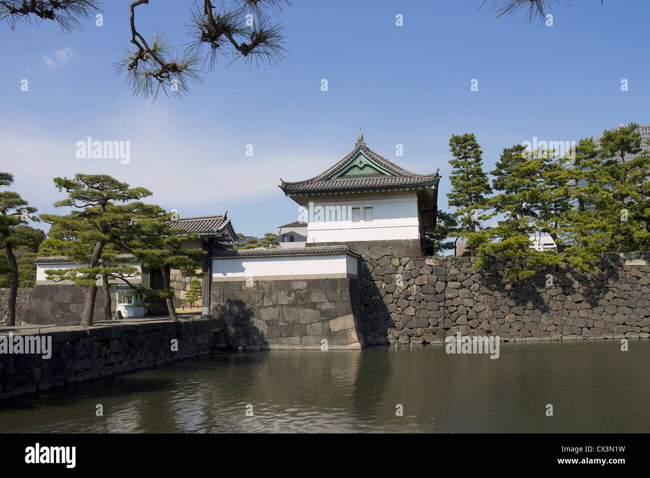 Ote-mon Porte du château d'Edo (aujourd'hui palais impérial), Tokyo, Japon Banque D'Images