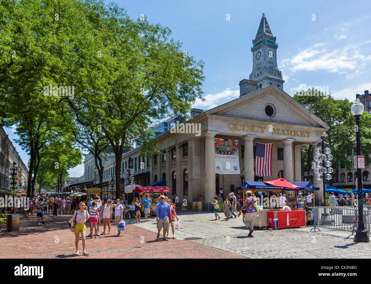 Quincy market dans le centre-ville historique de Boston, Massachusetts, USA Banque D'Images