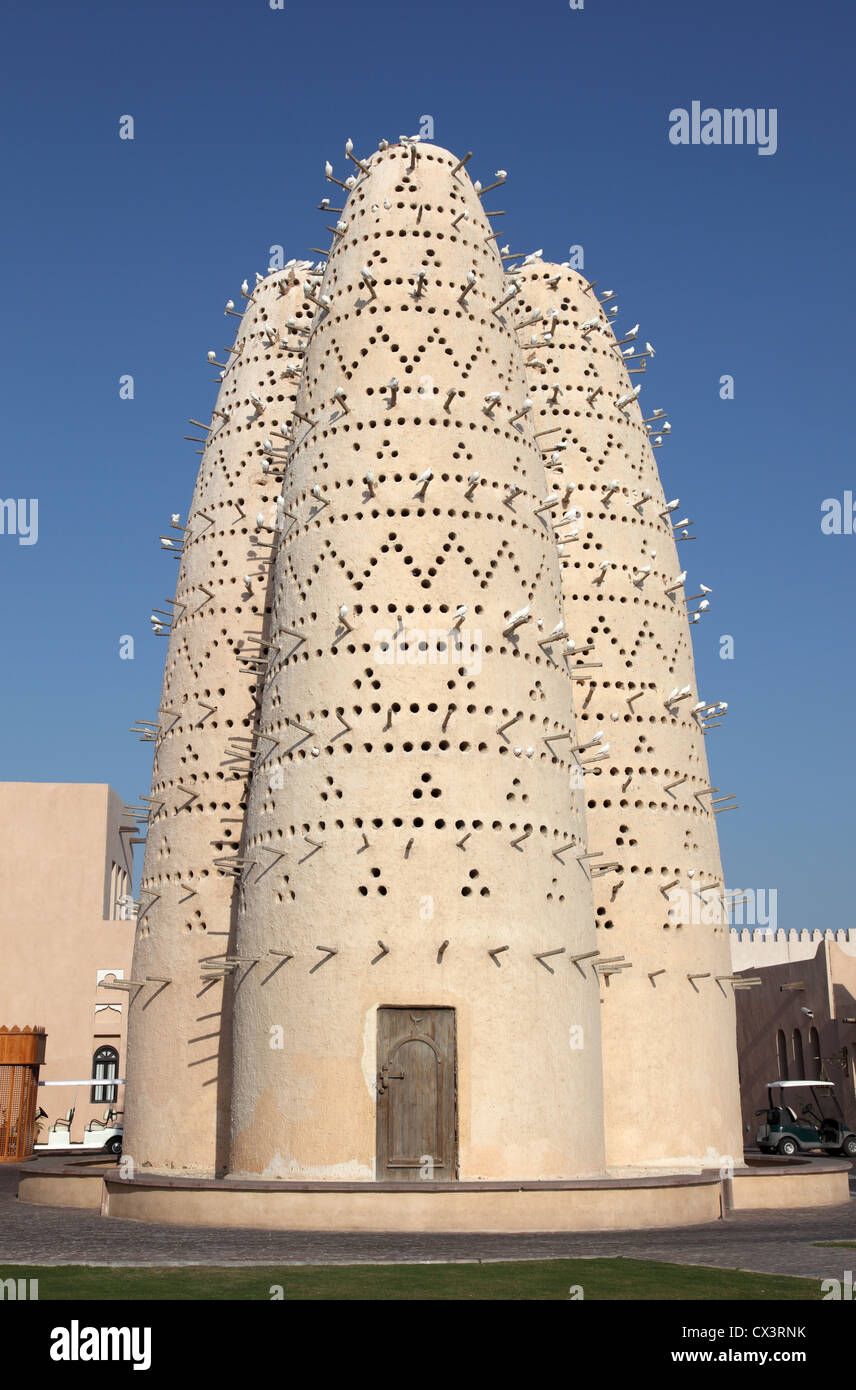 Pigeonnier à Doha, Qatar Moyen-orient Banque D'Images