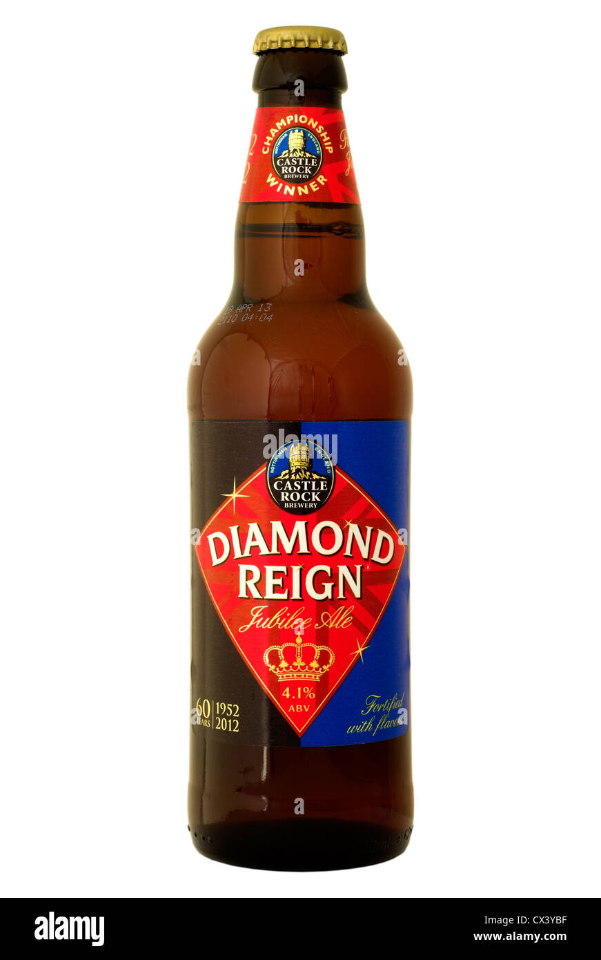Castle Rock Brewery Diamond Jubilee règne Ale bière en bouteille - @ 2012. Banque D'Images