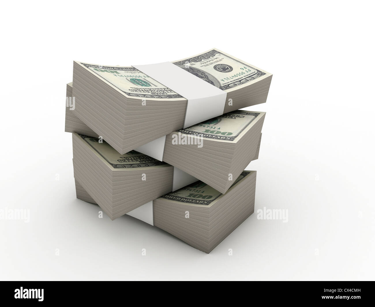Wads 100 dollars bills Banque de photographies et d’images à haute ...
