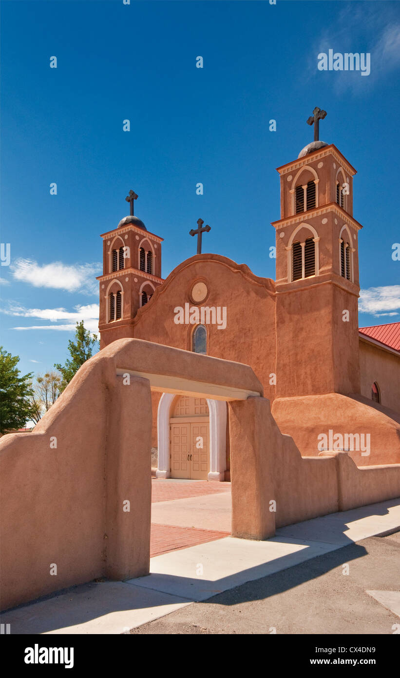 Église de San Miguel Mission à Socorro, Nouveau Mexique, USA Banque D'Images