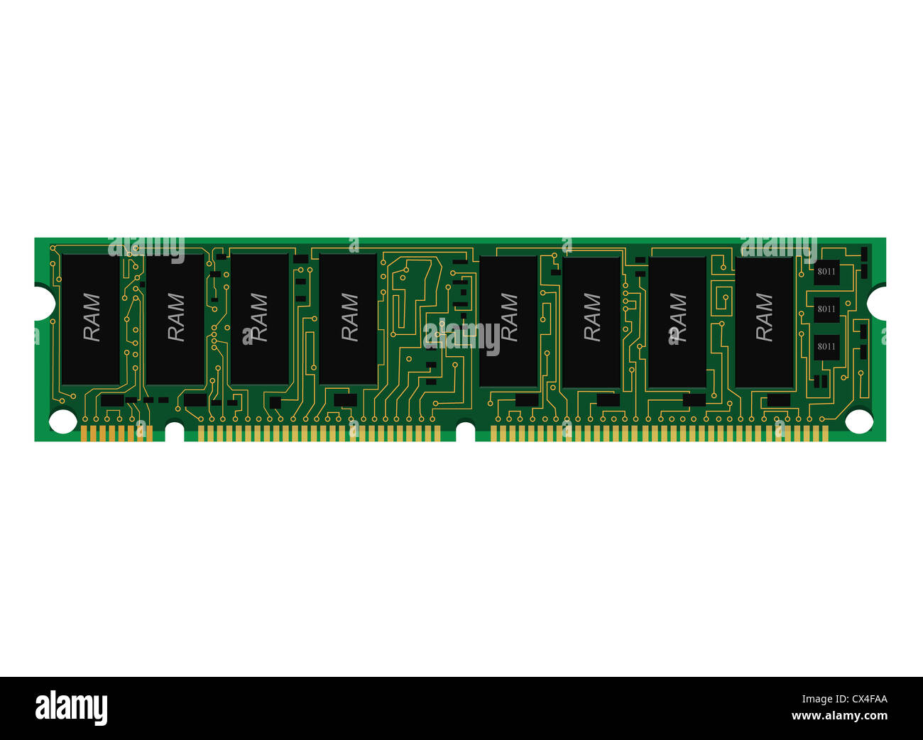 Circuit imprimé circuit RAM,board.PCB Banque D'Images