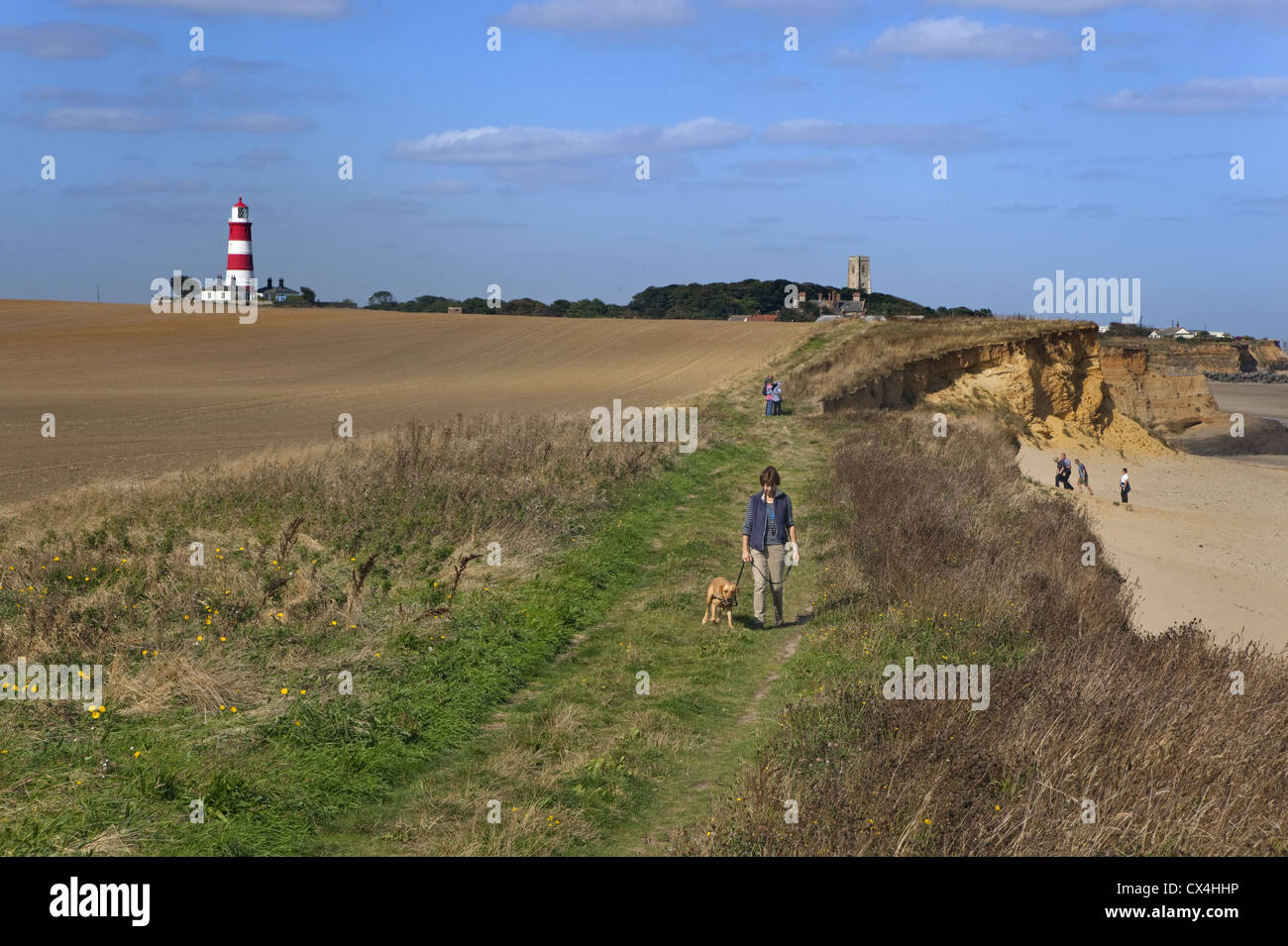 L'érosion côtière Happisburgh Norfolk UK Septembre 2012 Banque D'Images