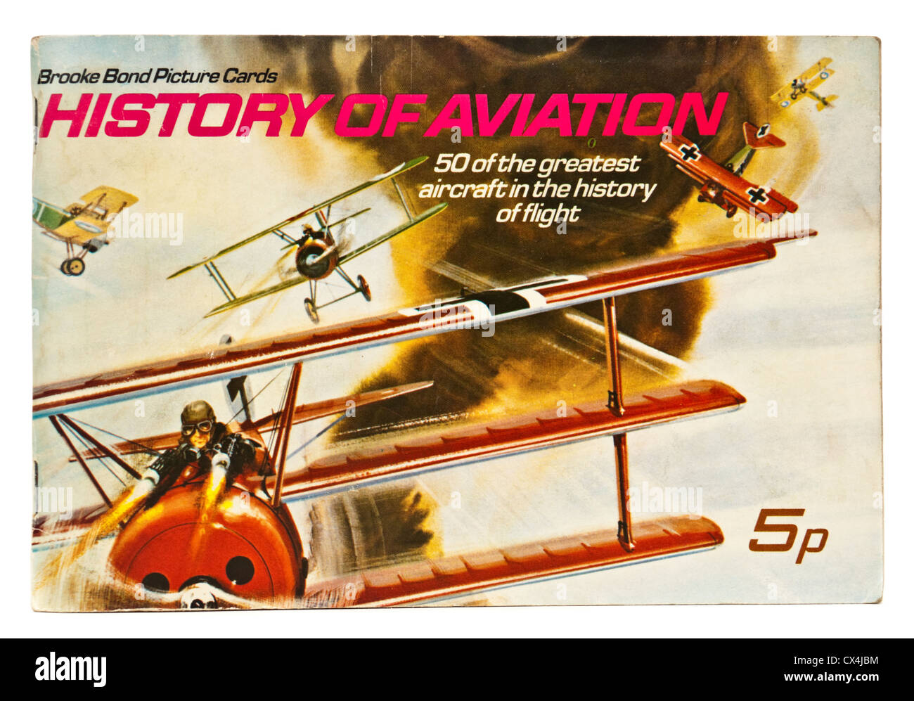 Vintage 'histoire de l'Aviation' Brooke Bond Photo album Cartes Banque D'Images