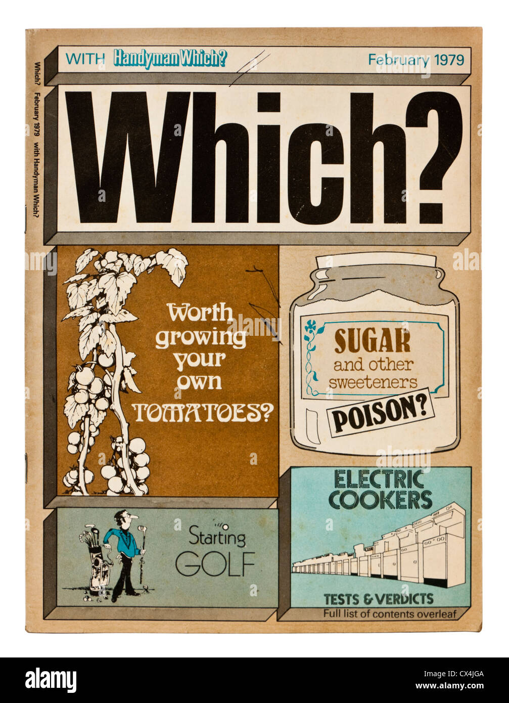 Février 1979 Question de qui ? Le magazine des consommateurs Banque D'Images