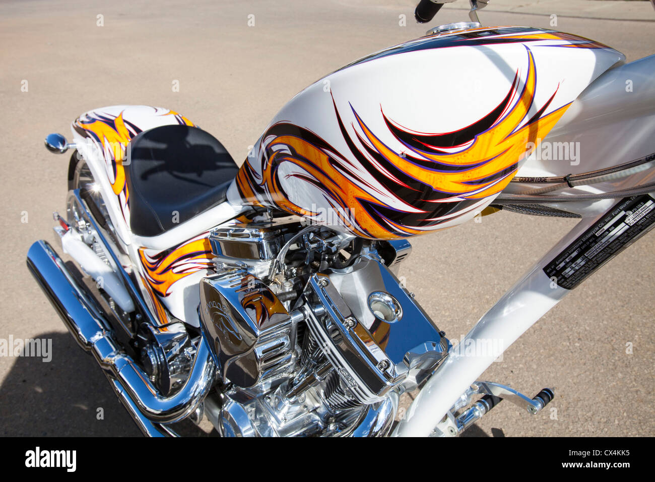 Un broyeur Texas American Ironhorse bike à Fort McMurray, Canada. Banque D'Images