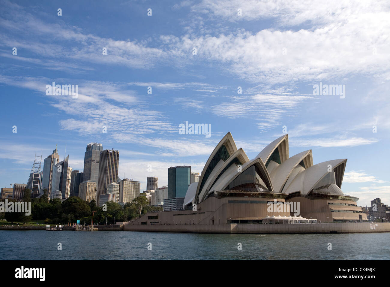 Sydney, Opéra, maison, pont, Harbour, Harbour, de l'eau, théâtre, bleu ciel Banque D'Images