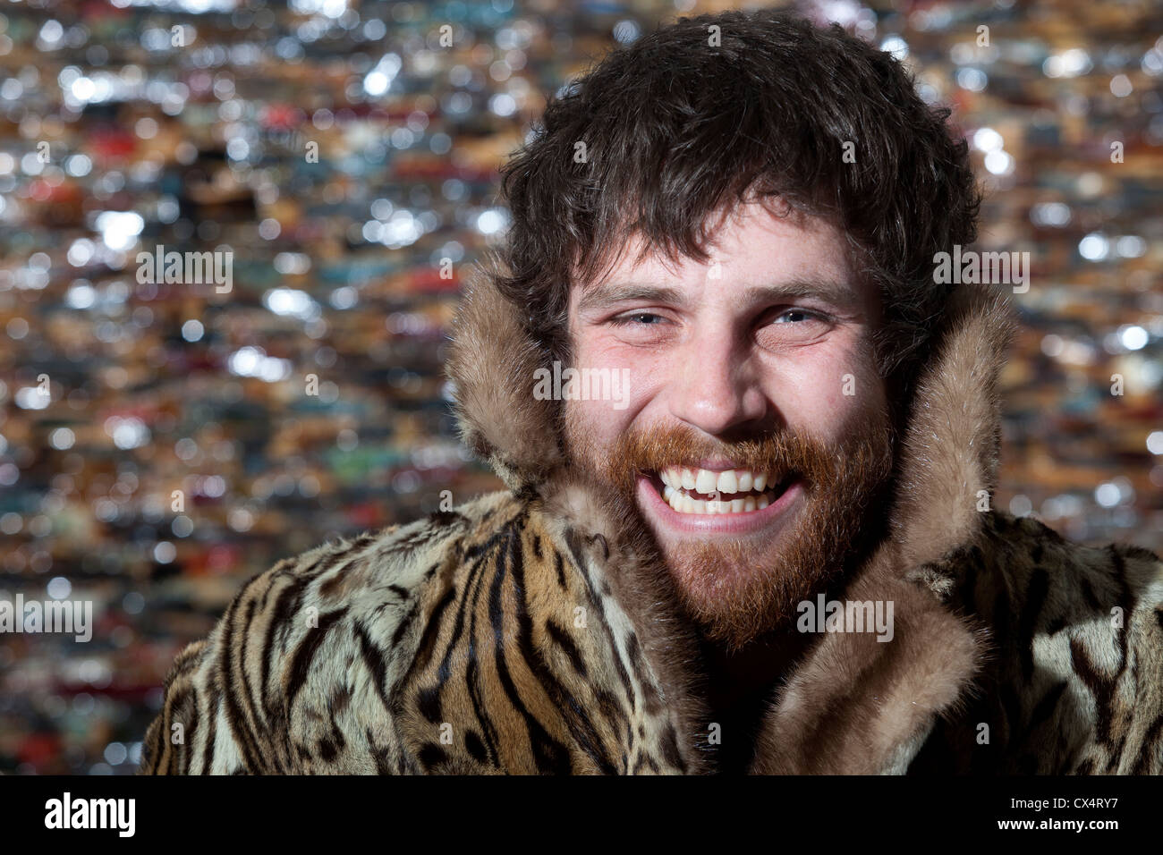 Artiste Kevin Harman, photographié à sa base d'Édimbourg. Banque D'Images