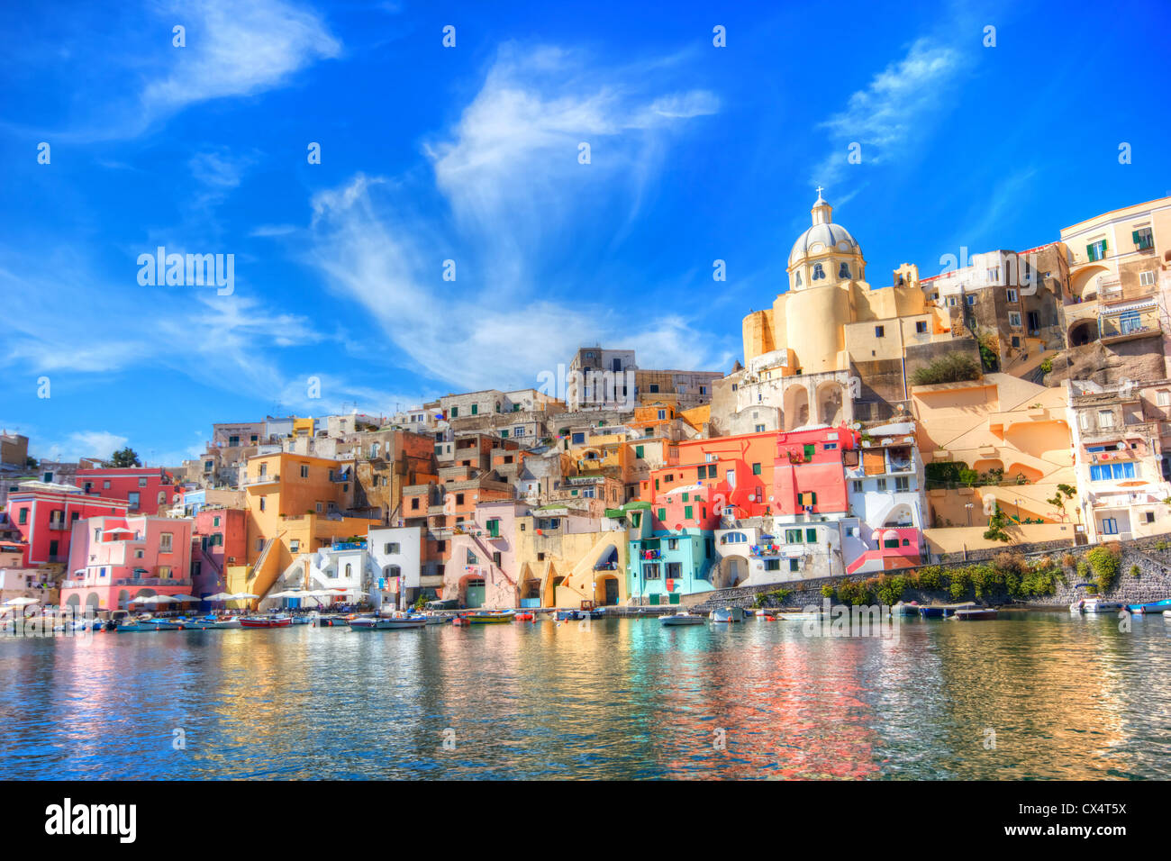 Procida, Belle île en mer Méditerranée, Naples. Banque D'Images