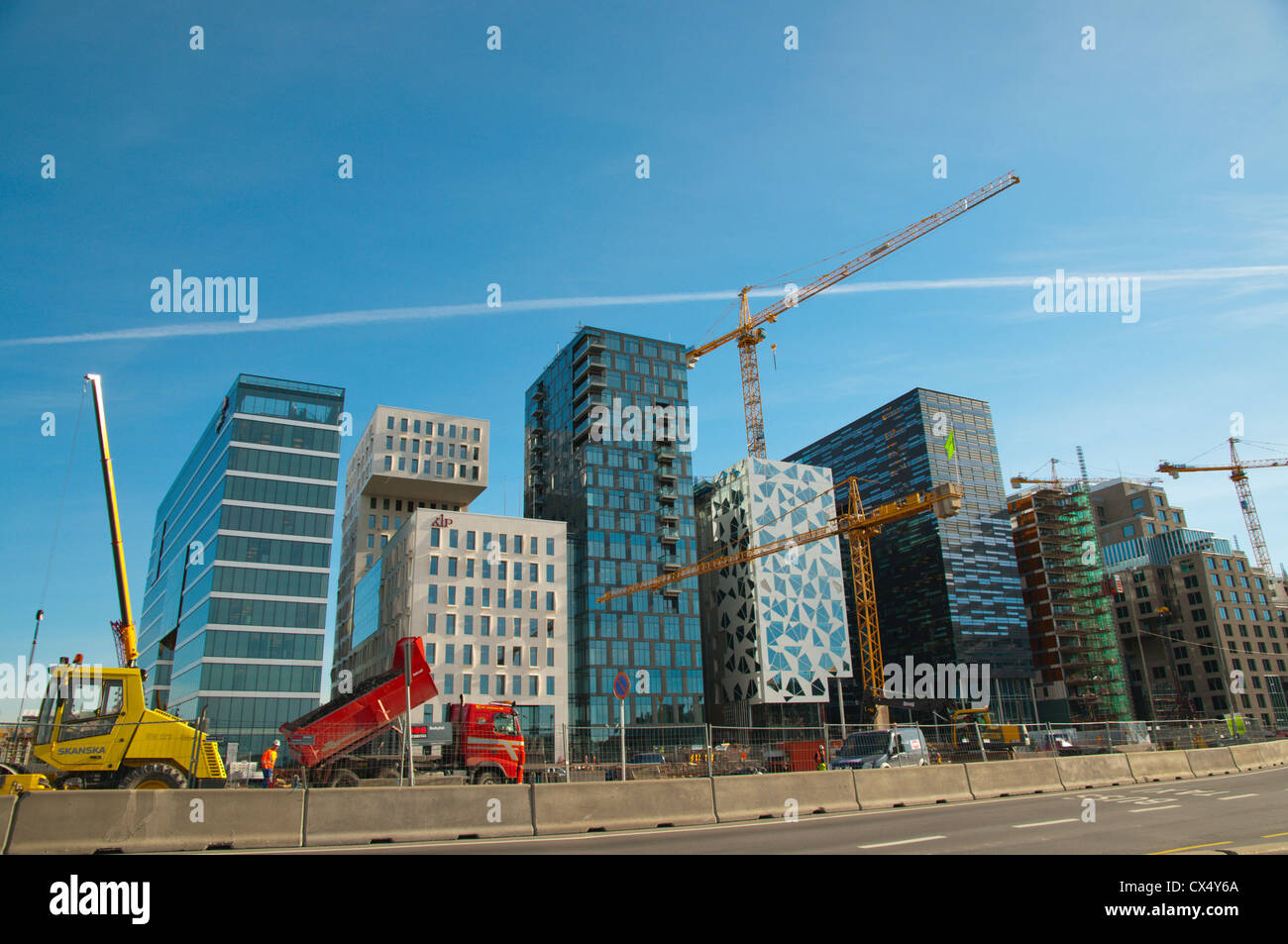 Bjorvika Fjord du district central de la région de l'Europe Norvège Oslo Banque D'Images