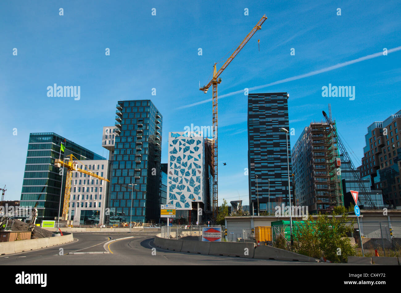 Bjorvika Fjord du district central de la région de l'Europe Norvège Oslo Banque D'Images