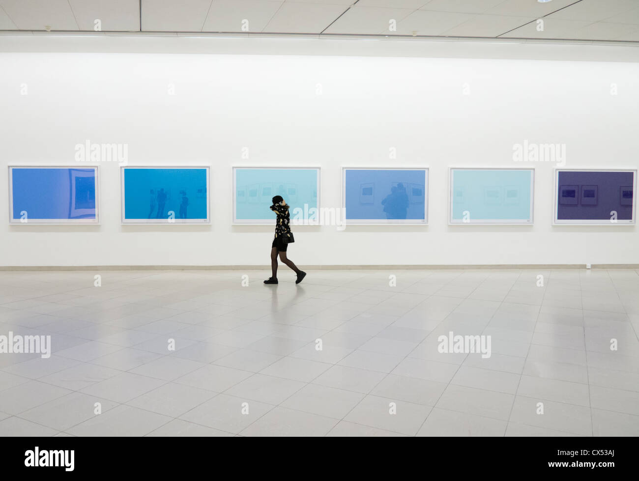 Intérieur du Musée d'Art Moderne de Francfort Allemagne Banque D'Images