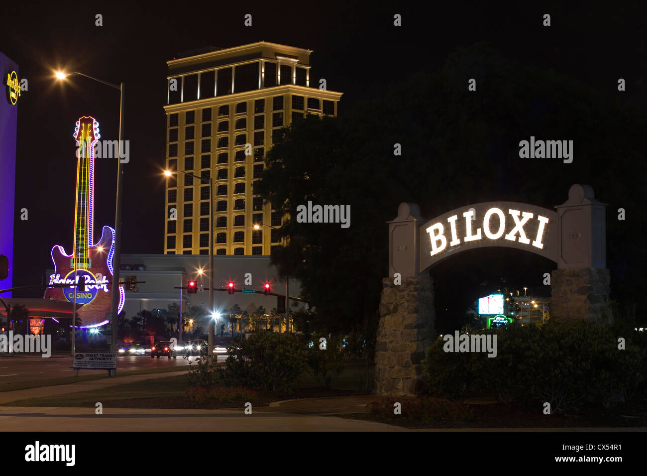 BILOXI SIGNE KINGS DAUGHTER MEMORIAL PARK BEACH BOULEVARD BILOXI MISSISSIPPI USA Banque D'Images