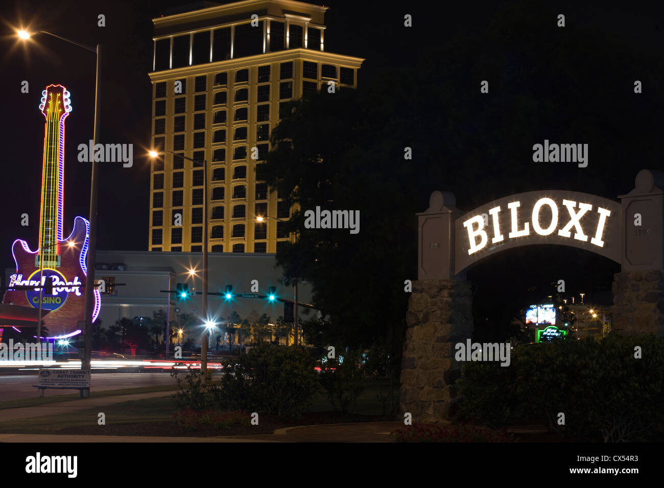BILOX ROIS SIGNE FILLE MEMORIAL PARK, MISSISSIPPI BILOXI BEACH BOULEVARD Etats-unis Banque D'Images