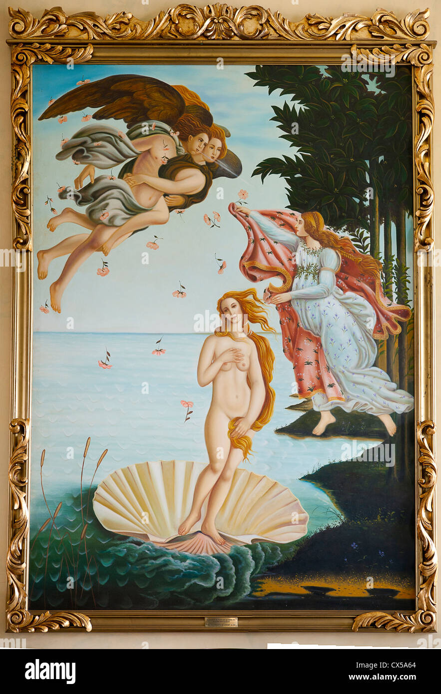 La Naissance de Vénus, peint par Sandro Botticelli Banque D'Images