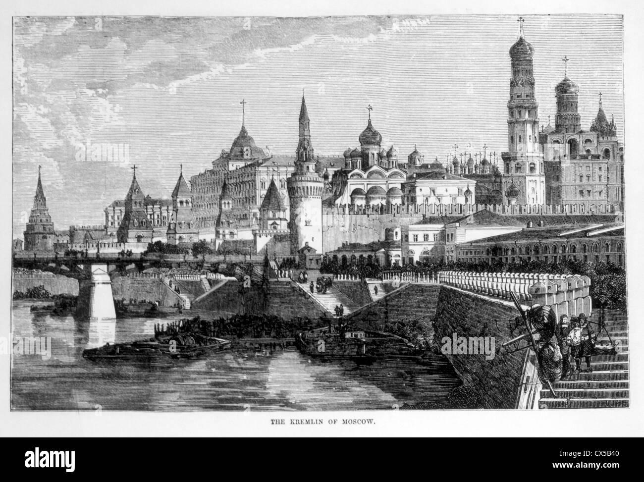 Kremlin, Moscou, Russie, gravure, vers 1886 Banque D'Images