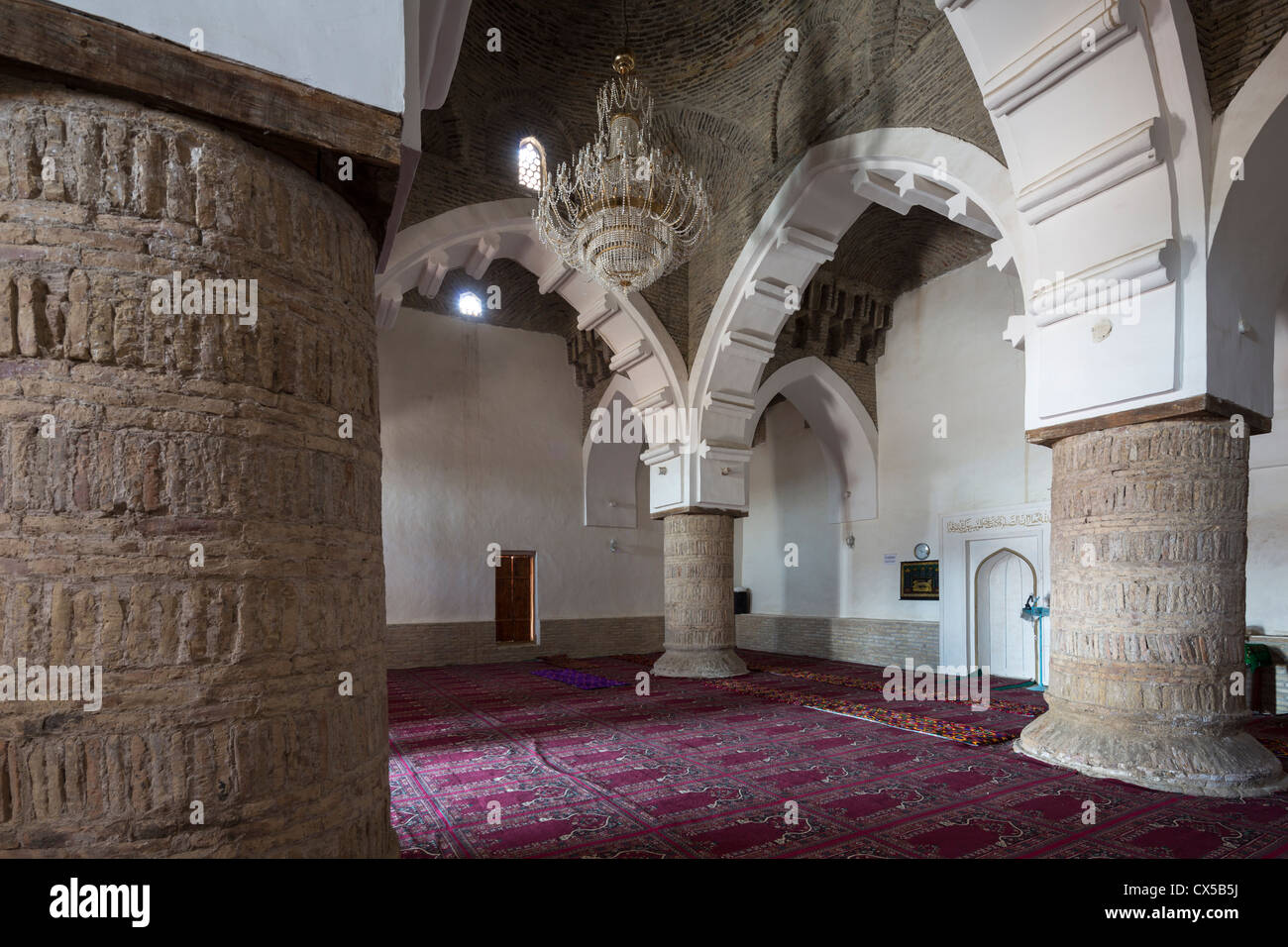 L'intérieurapt Digaron Masjid, Hazara (Khazara), l'Ouzbékistan Banque D'Images