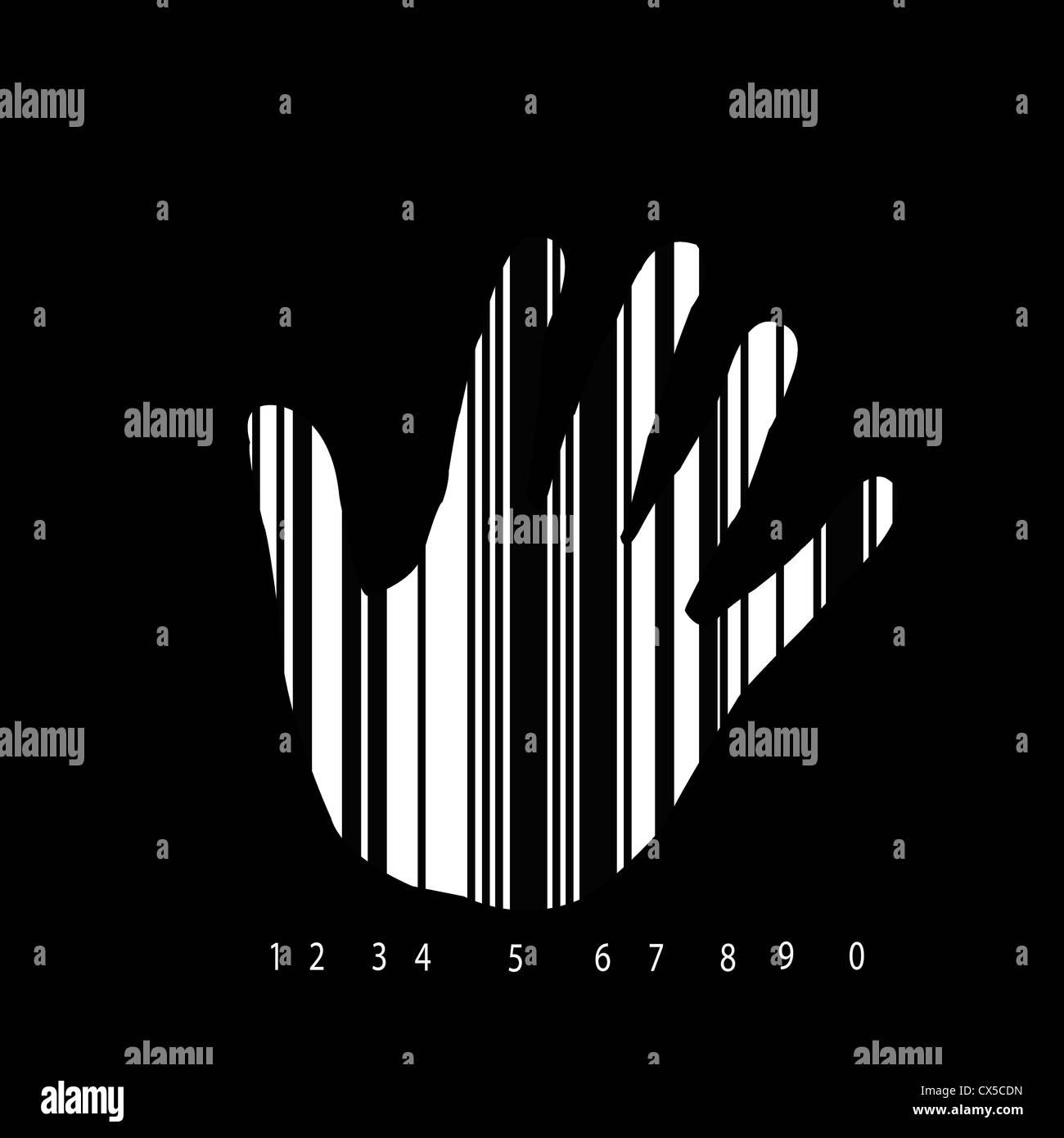 Un code-barres isolé sur fond blanc Banque D'Images