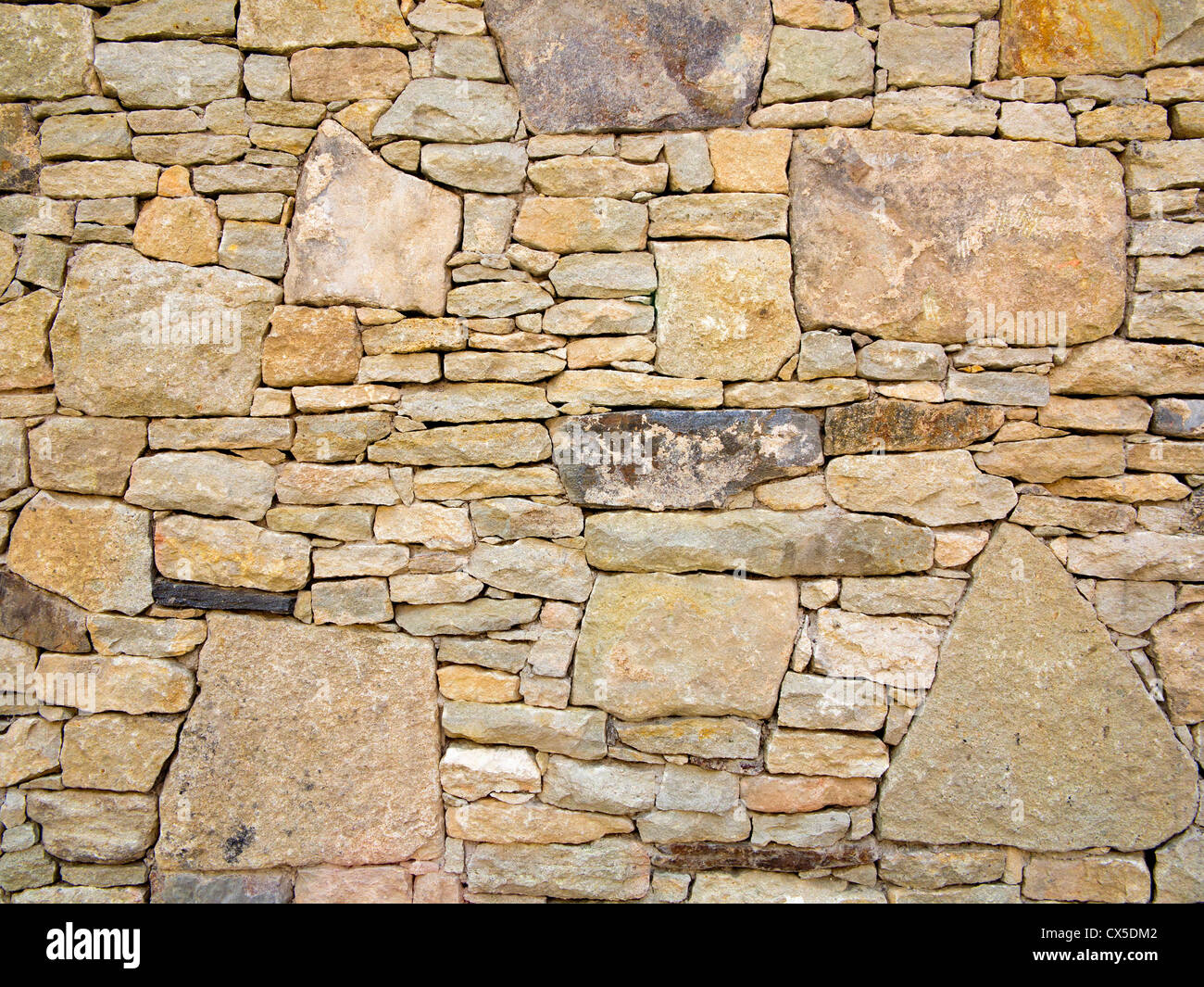 La texture du mur de pierre - maçonnerie cyclopéenne Banque D'Images