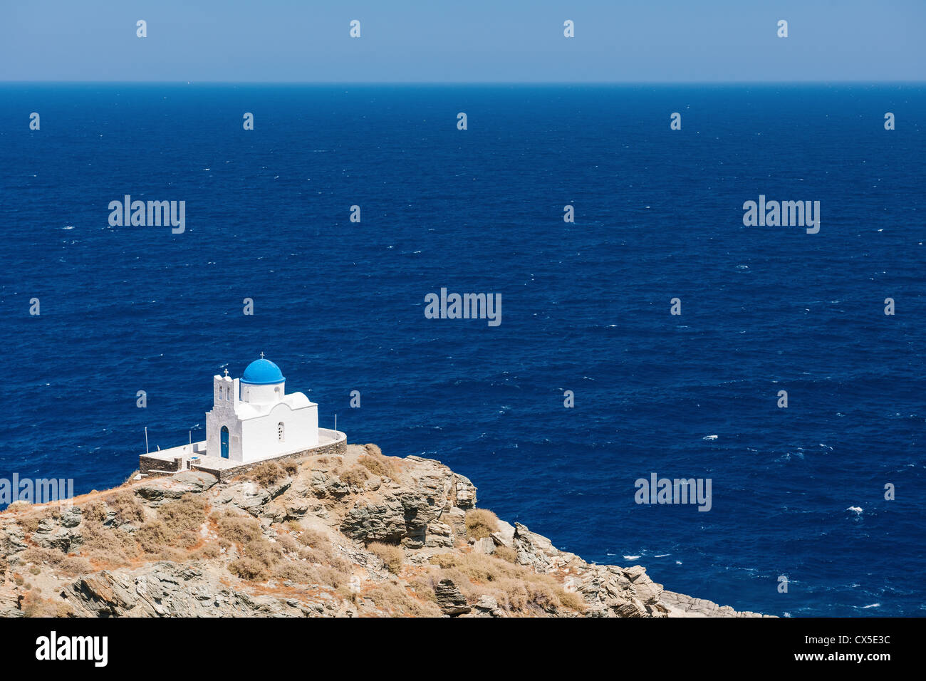 La chapelle de 7 Martyrs, Sifnos, Grèce Banque D'Images