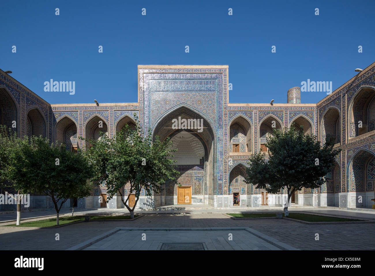 Cour intérieure, de Madrasa Ulugh Beg, Samarqand, Ouzbékistan Banque D'Images