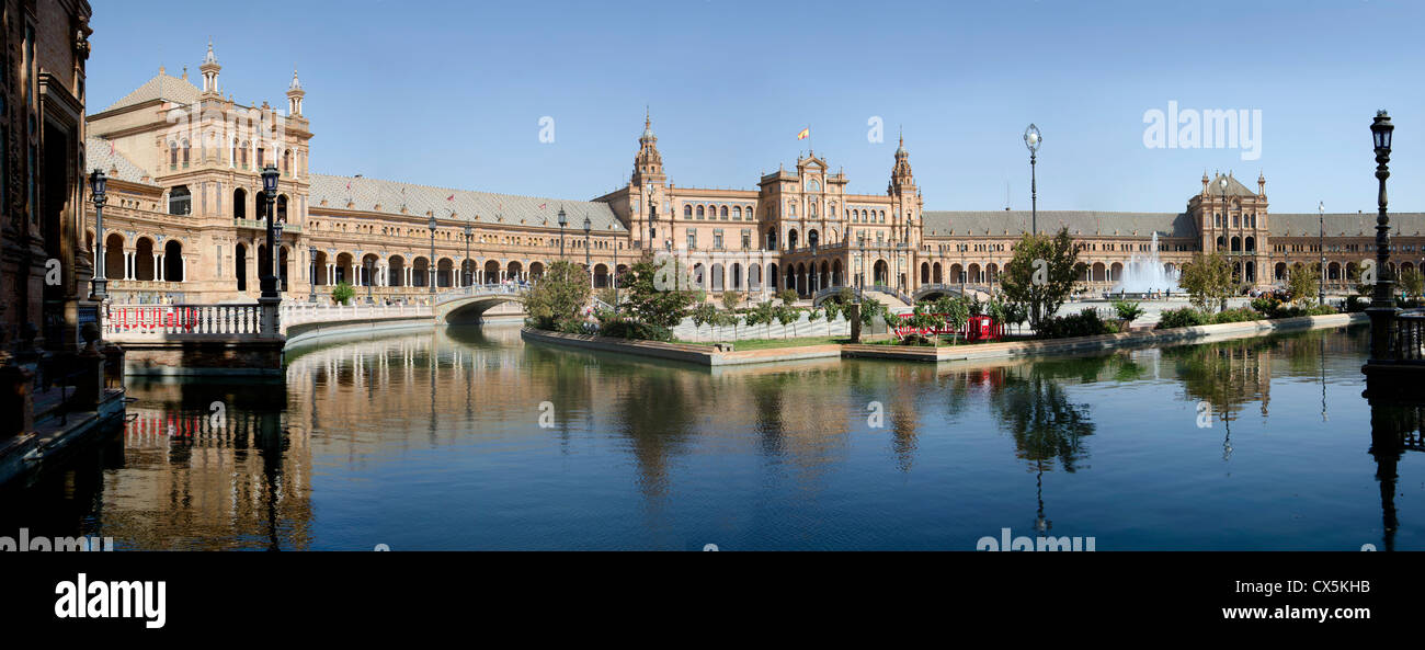 'Carré' à Séville Plaza d'Espana, Séville, Espagne du Sud. Banque D'Images