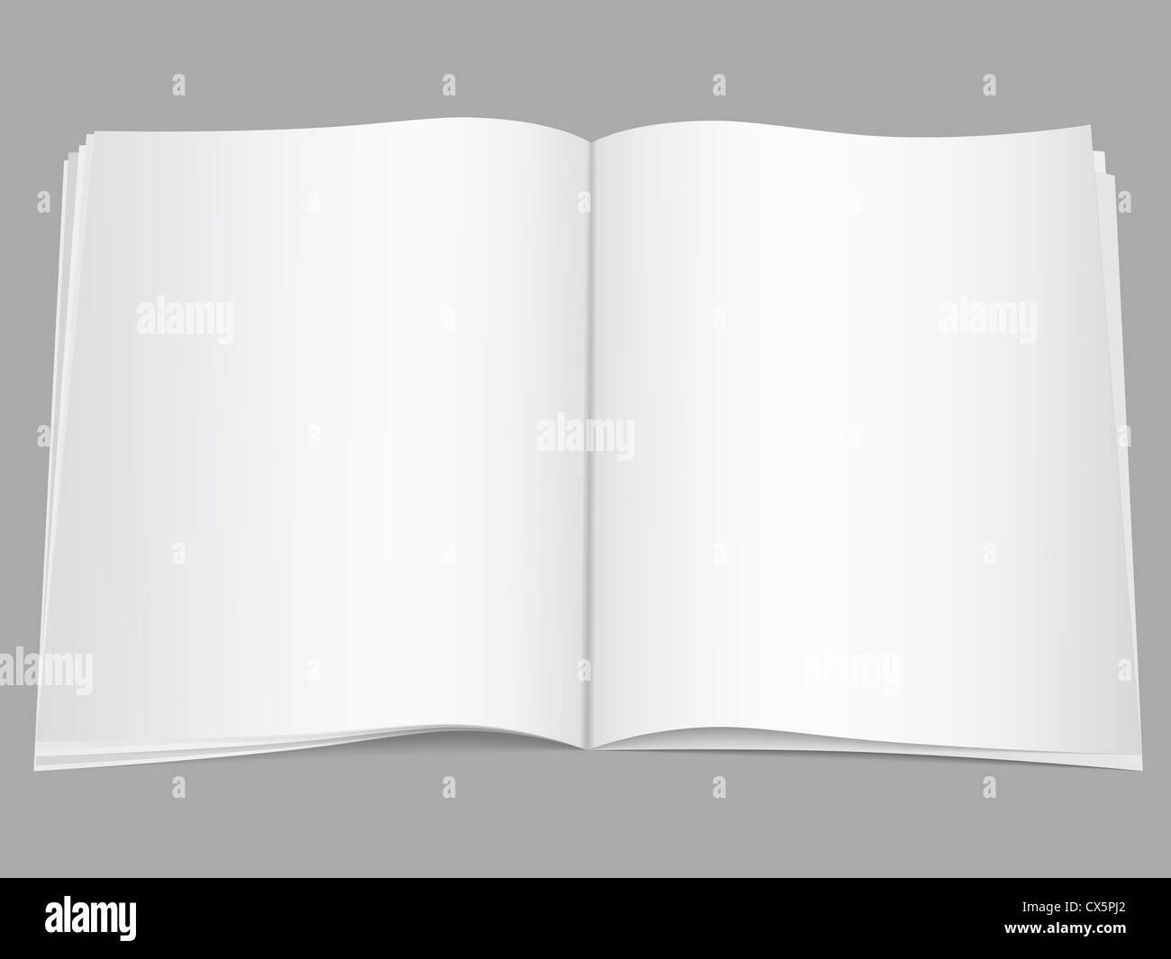 Blank magazine ouvert Banque D'Images