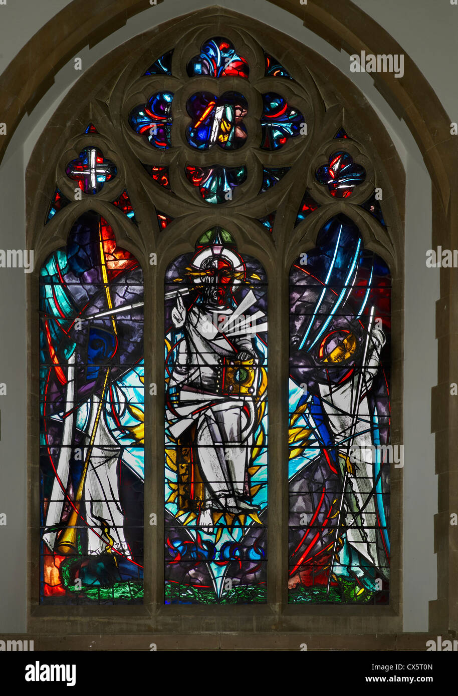 Marden, Kent. St Michael and all Angels, fenêtre de l'Est Banque D'Images