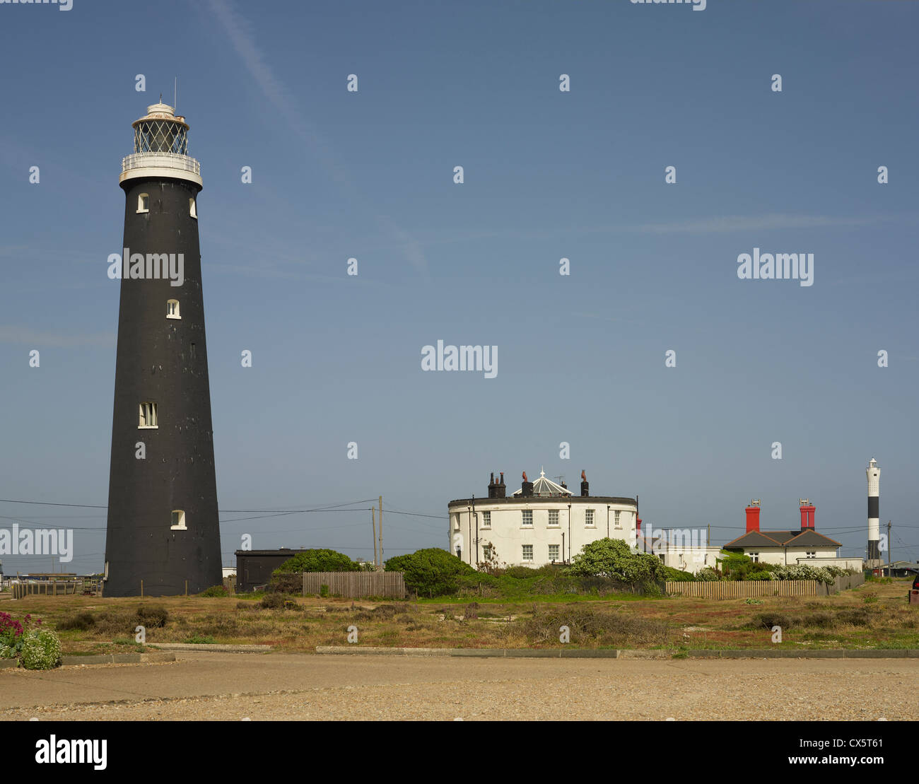 Dungeness, Kent. Phares Banque D'Images
