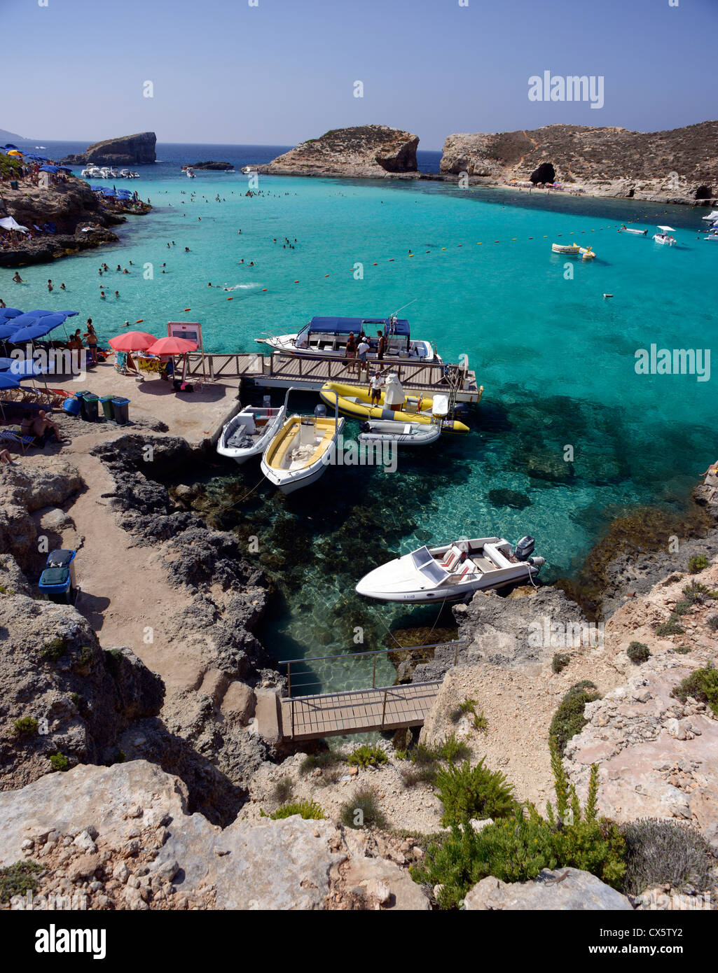 Le Blue Lagoon de Comino l'îlot de Cominotto, Malte Photo Stock Alamy