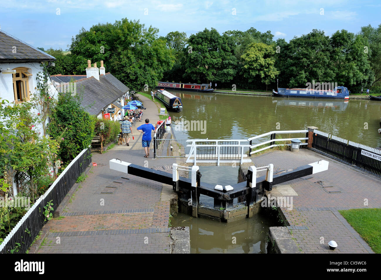 Foxton locks Grand Union canal leicestershire angleterre uk Banque D'Images