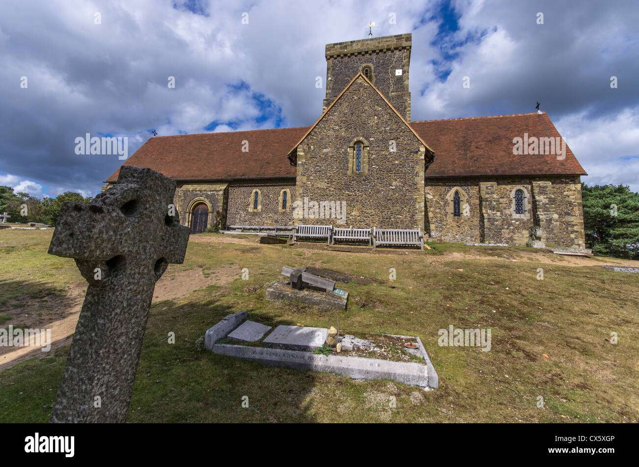 St Martha's Church, North Downs, Surrey Banque D'Images