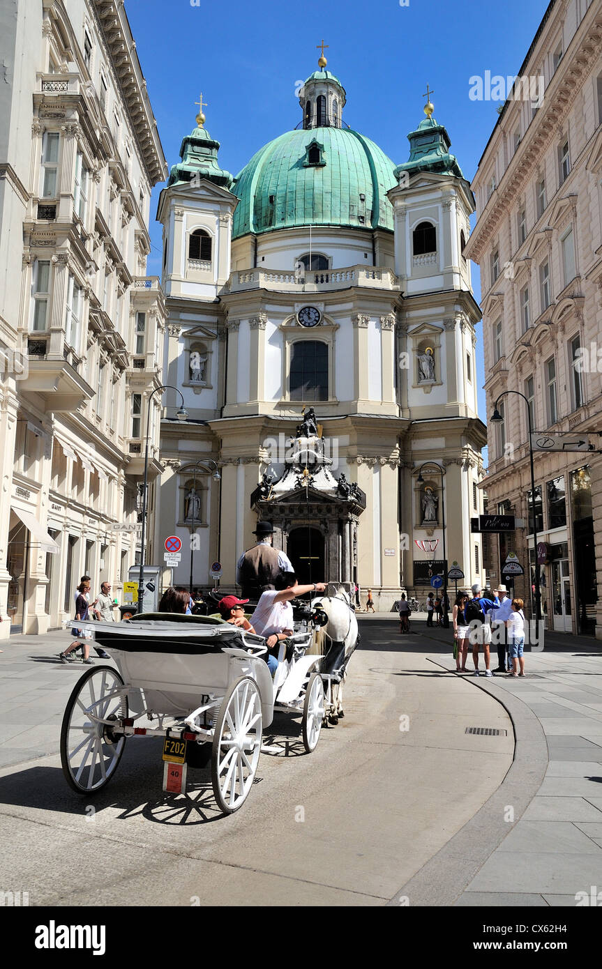 L'église St.Peters centre de Vienne Autriche Banque D'Images