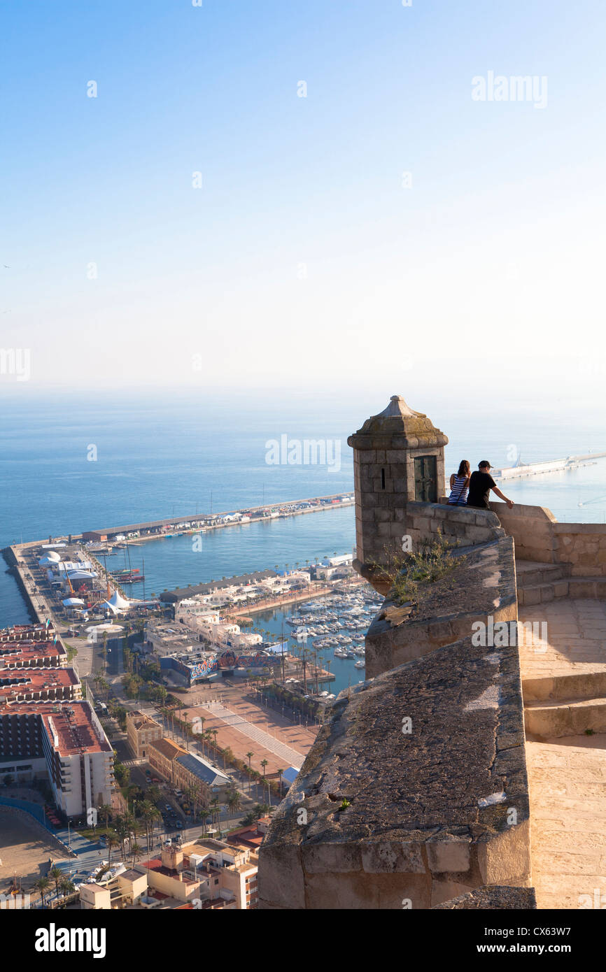 Le château de Santa Barbara Alicante Espagne Banque D'Images