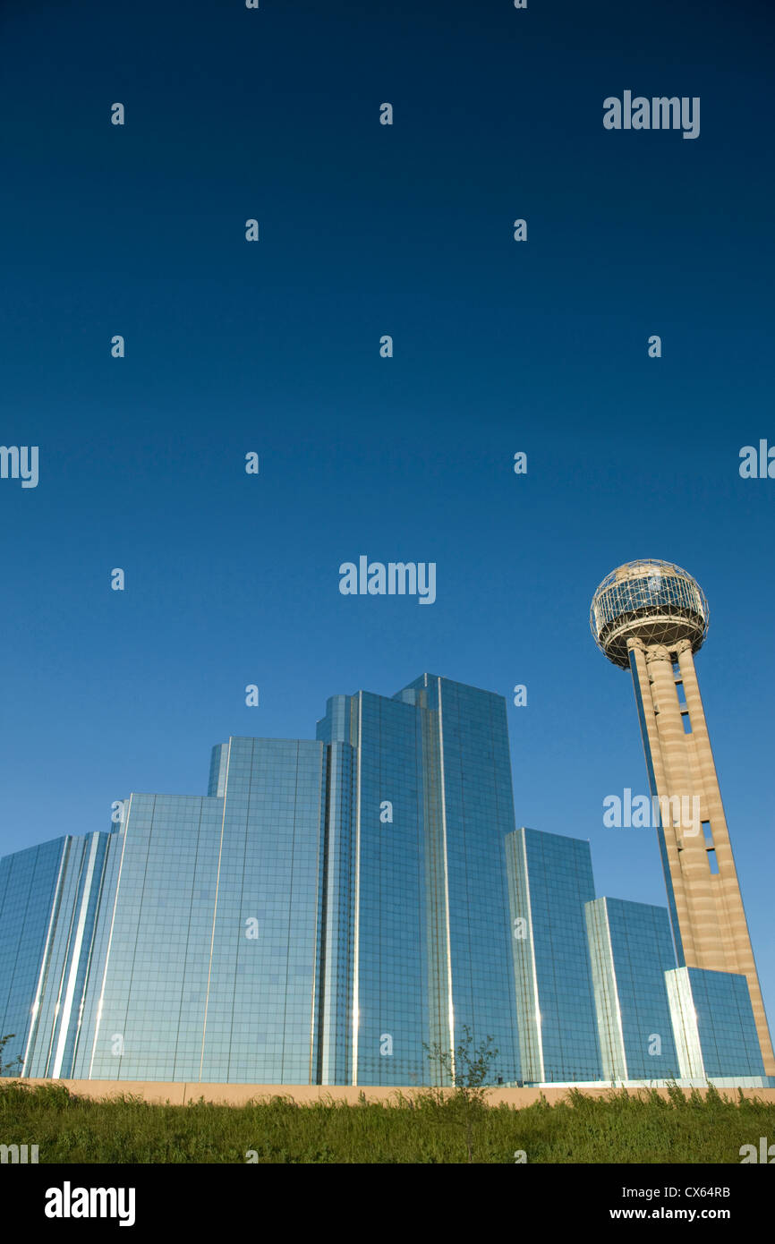 HYATT REGENCY HOTEL REUNION TOWER DOWNTOWN TEXAS USA Banque D'Images