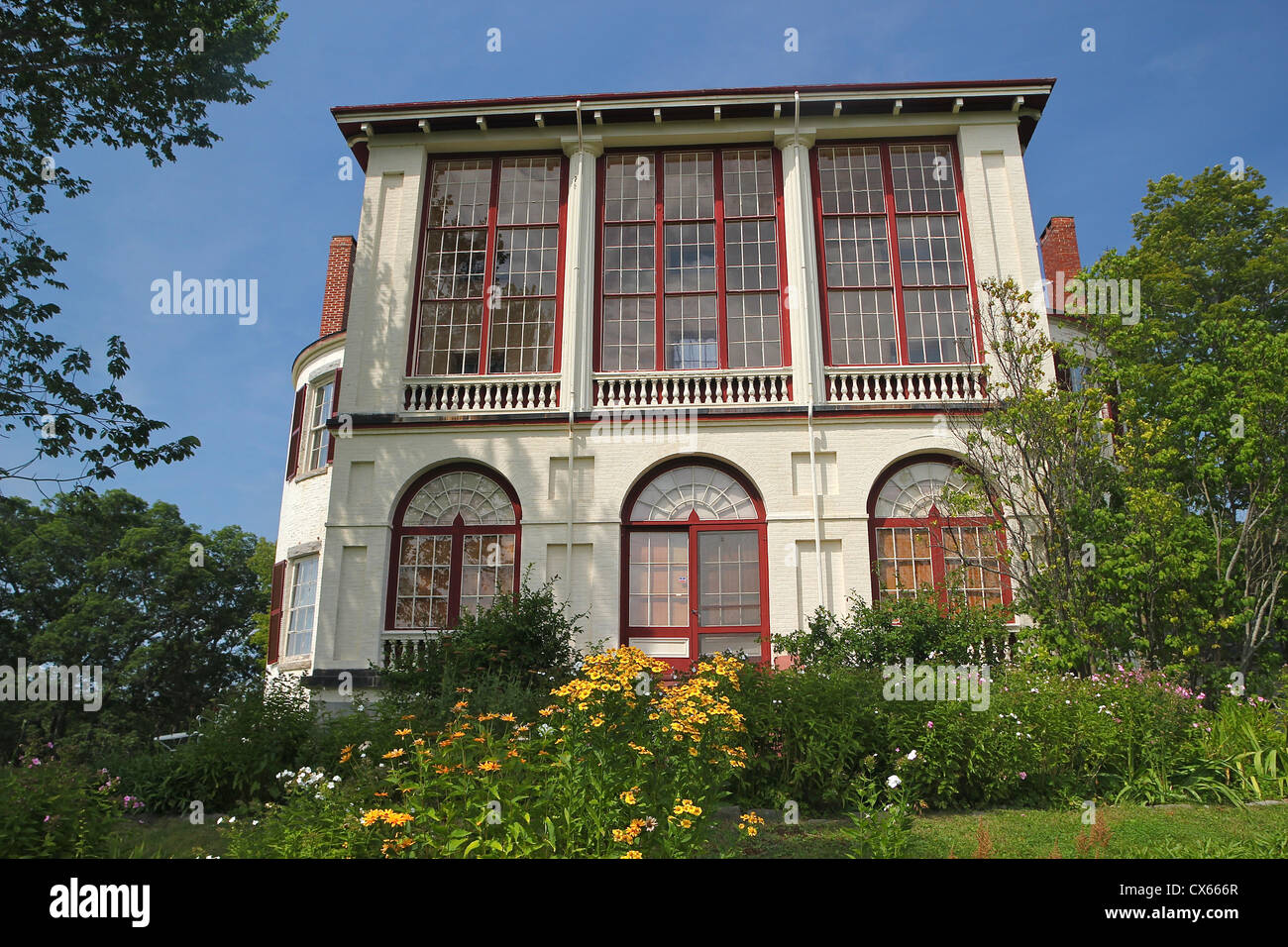 Château Tucker (construit en 1807), le Maine Wiscasset. Banque D'Images