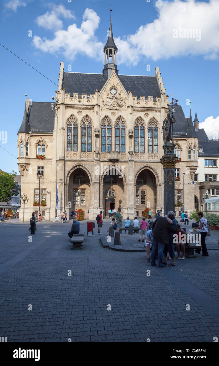 Rathaus, Erfurt, Thuringe, Allemagne Banque D'Images
