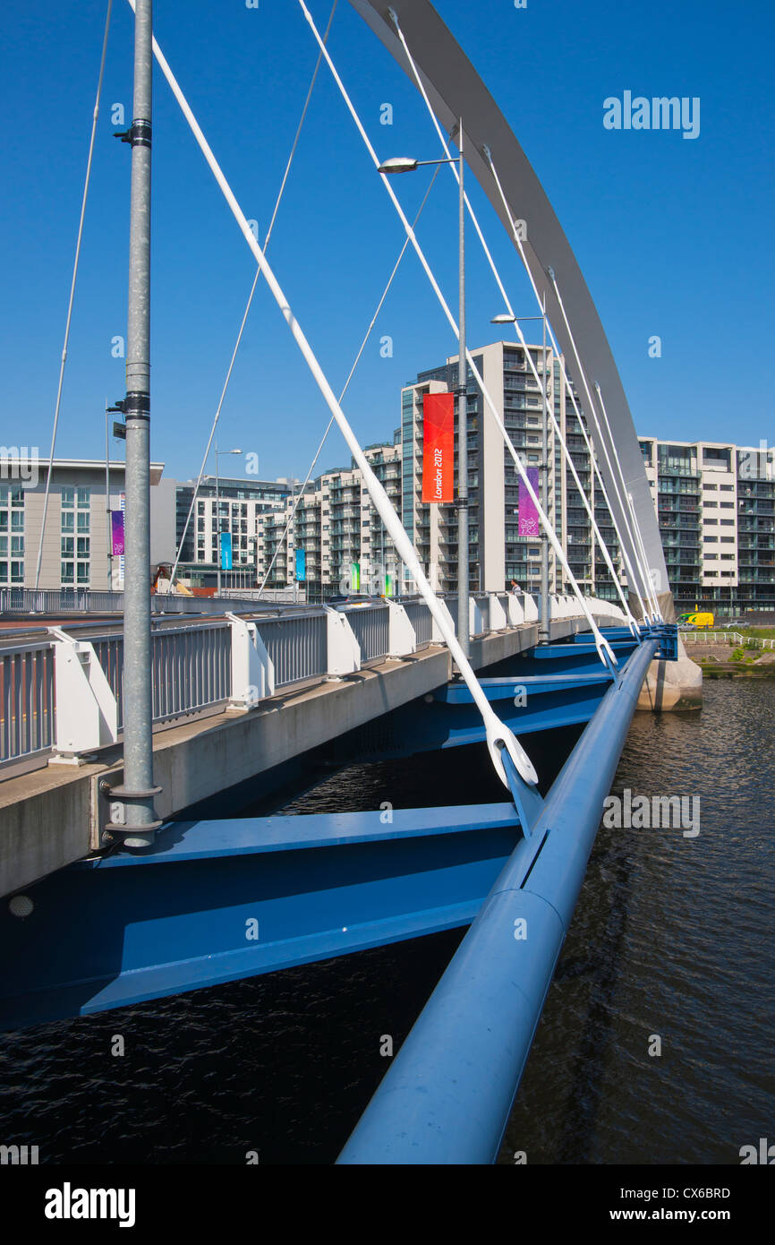 Clyde walkway, Clyde Arc, Glasgow, Strathclyde, Écosse Région Banque D'Images