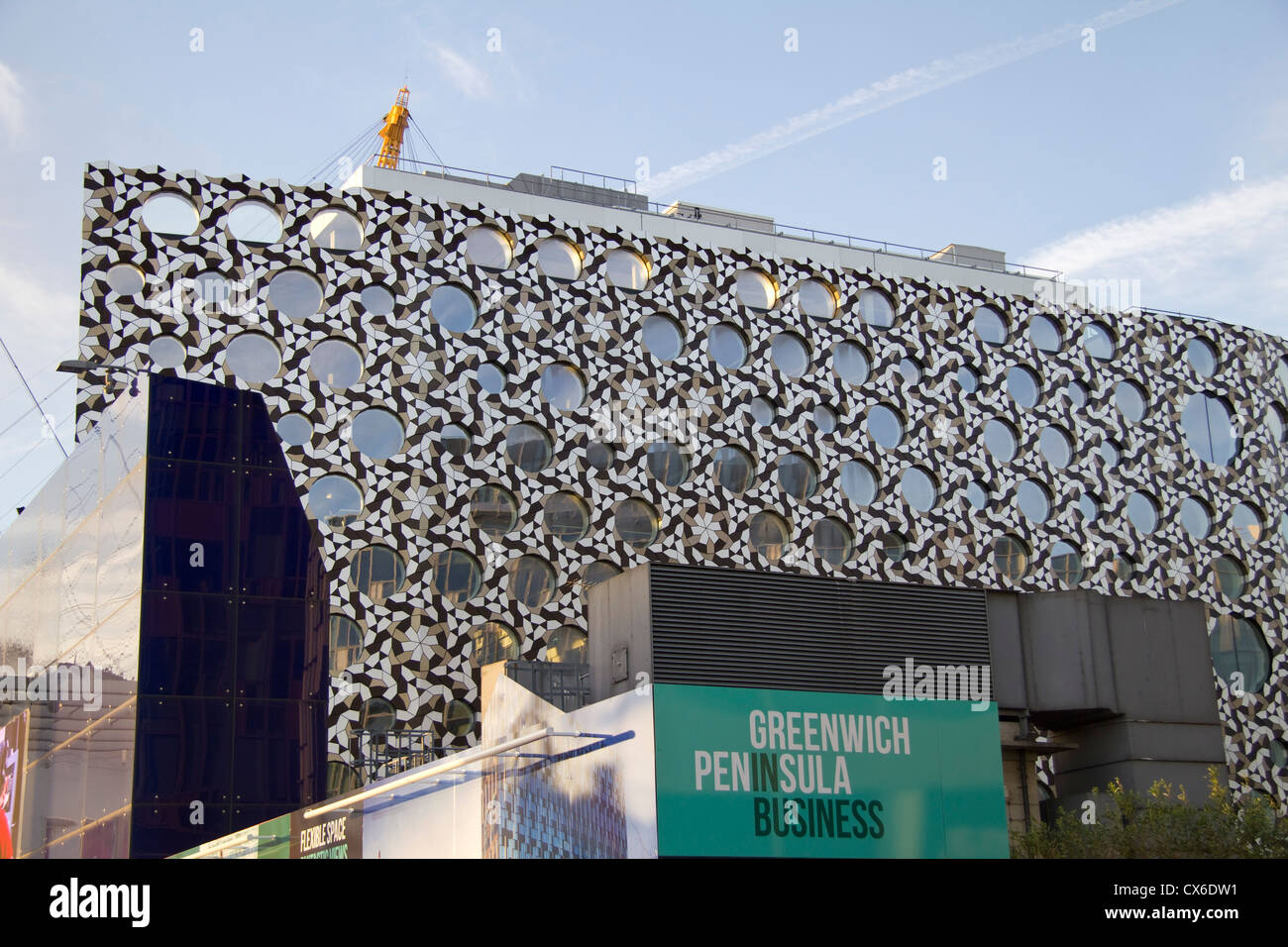 L'extérieur de la station de North Greenwich London England UK Banque D'Images