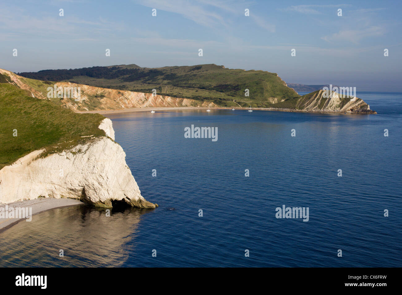 Worbarrow bay promenade côtière de lulworth dorset angleterre kimmeridge bay Banque D'Images