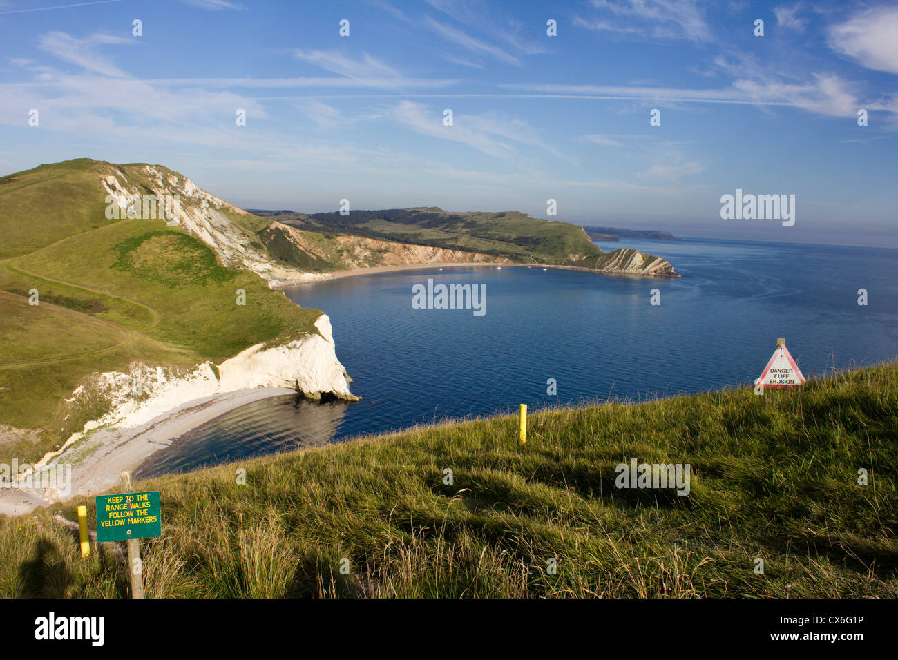 Promenade côtière de lulworth dorset angleterre kimmeridge bay Banque D'Images