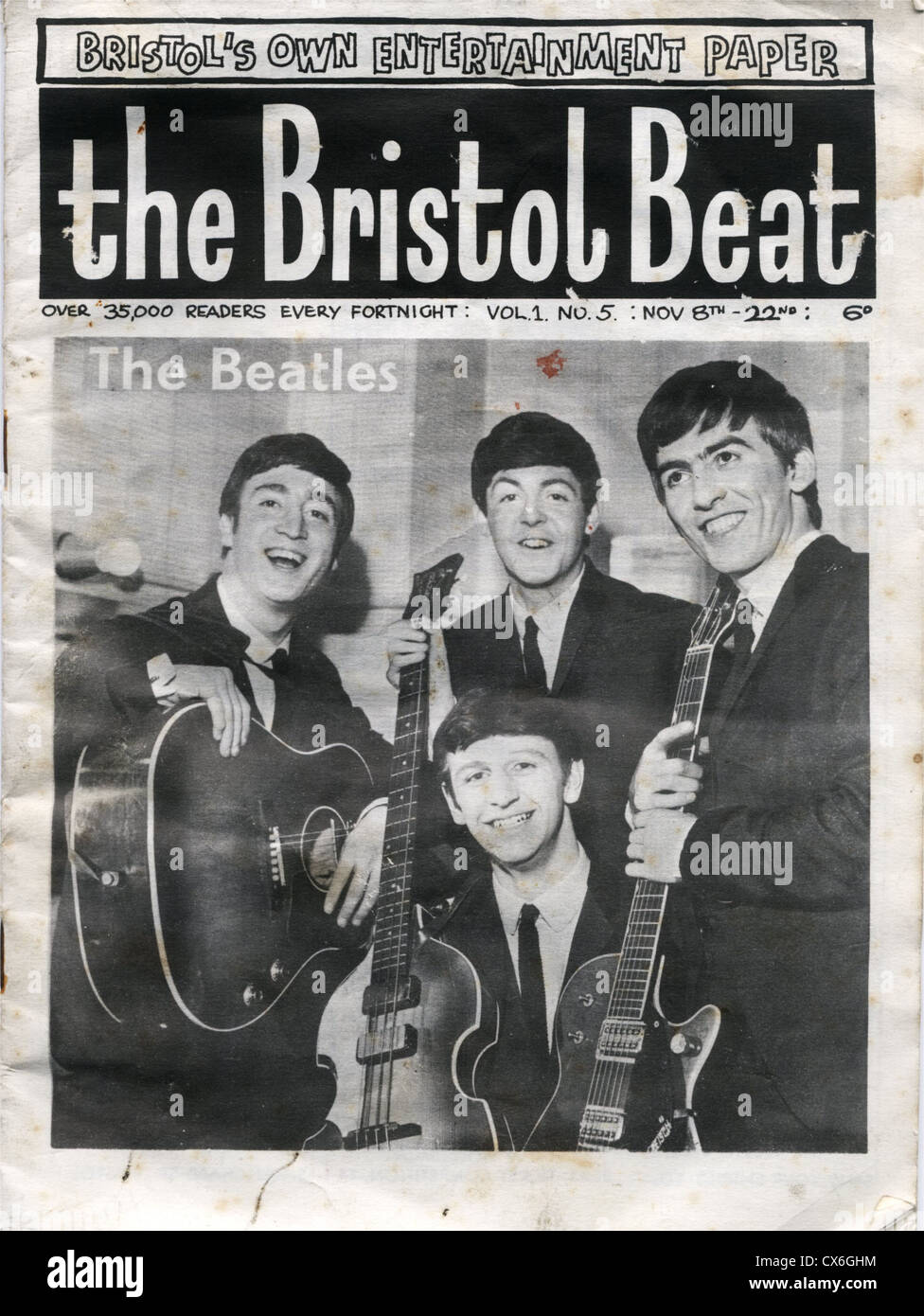 000634 - Le Bristol Beat Novembre 1963 Magazine avec pochette des Beatles Banque D'Images