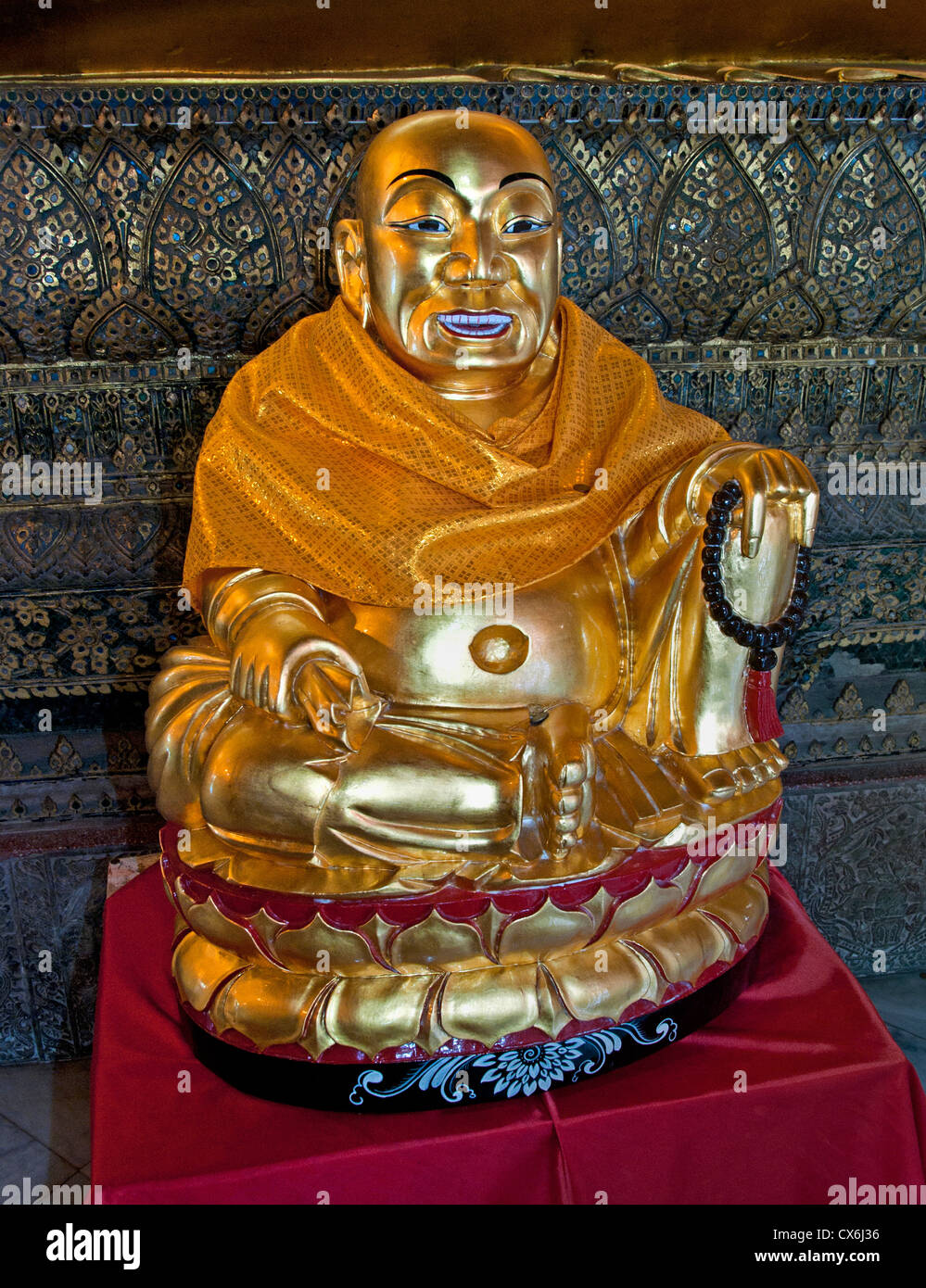 Wat Pho Bangkok Thaïlande Bouddhisme Bouddha en or Banque D'Images