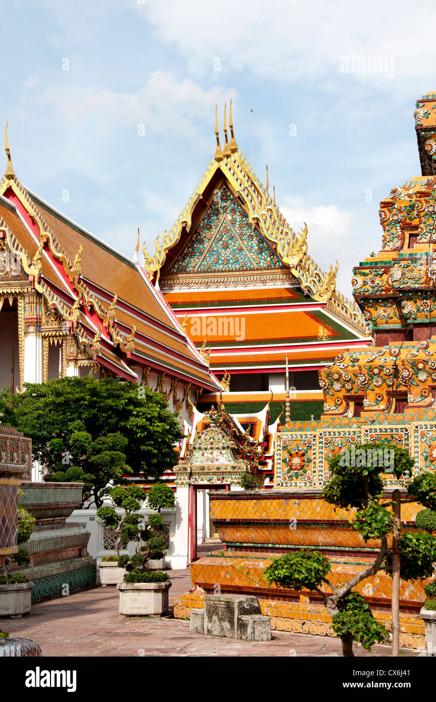 Wat Pho Bangkok Thaïlande Bouddhisme Bouddha en or Banque D'Images
