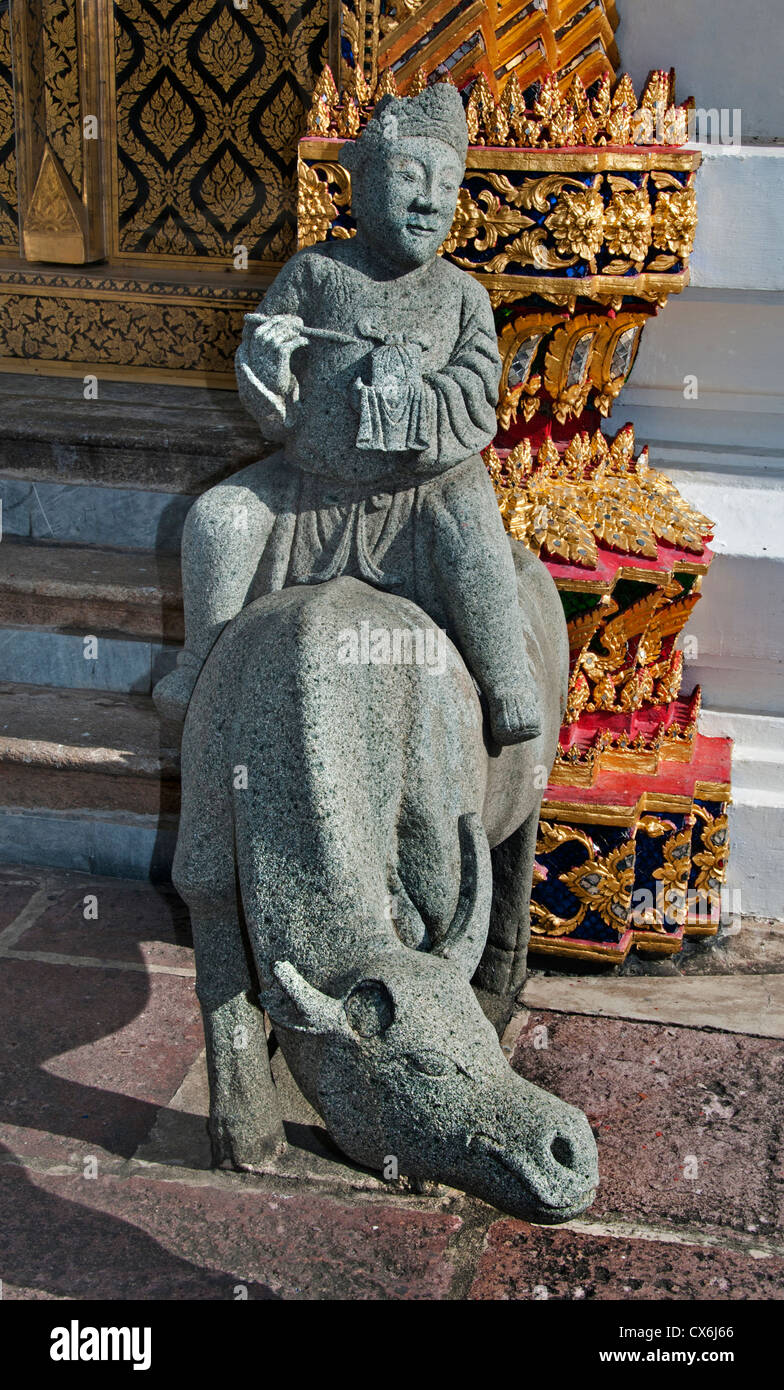 Wat Pho Bangkok Thaïlande Bouddhisme Bouddha en or Banque D'Images