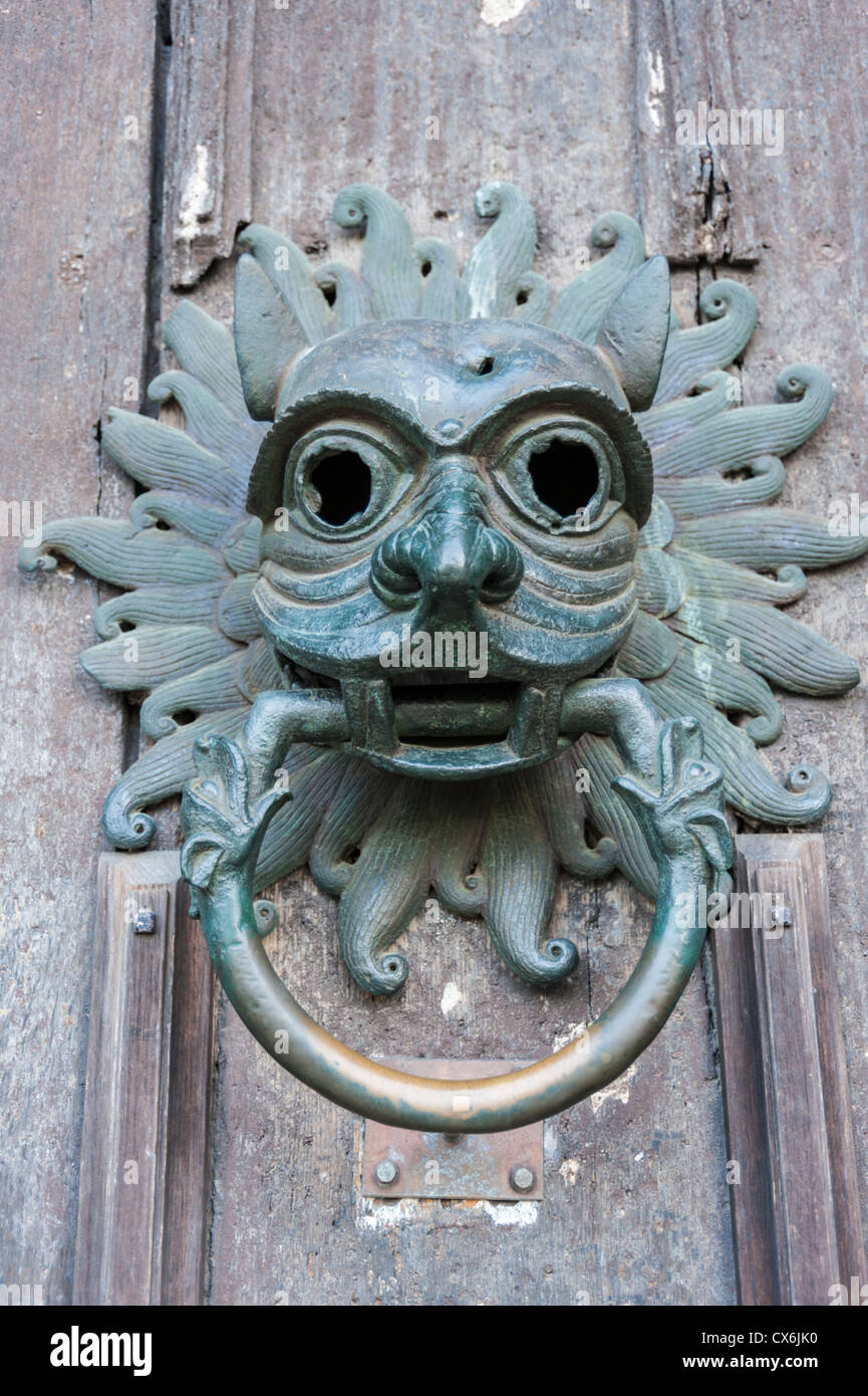 Le sanctuaire Knocker à cathédrale de Durham UK le plus grand bâtiment Norman en Angleterre Banque D'Images