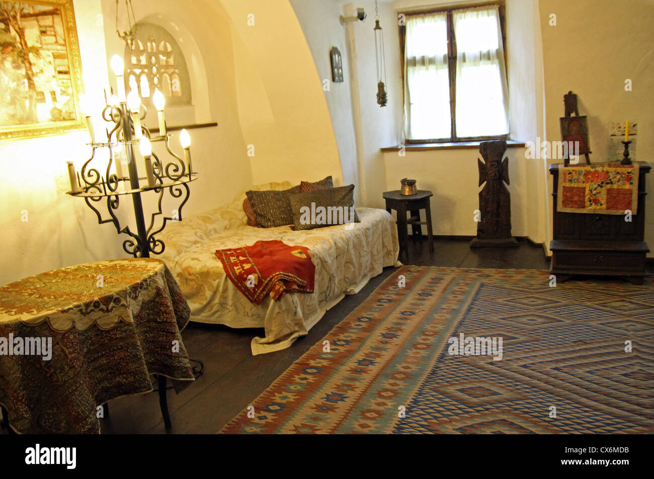 Le Château de Bran, connu comme le château de Dracula est aussi célèbre parce que Vlad l'Empaleur est arrêtée là. Banque D'Images