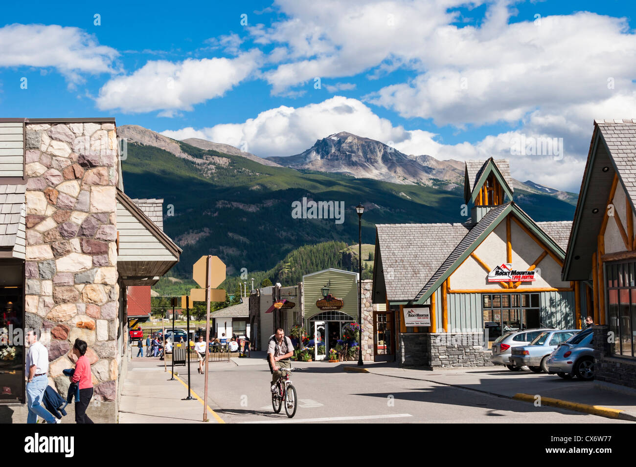 Centreville de Jasper dans le parc national Jasper en Alberta, Canada Photo Stock Alamy