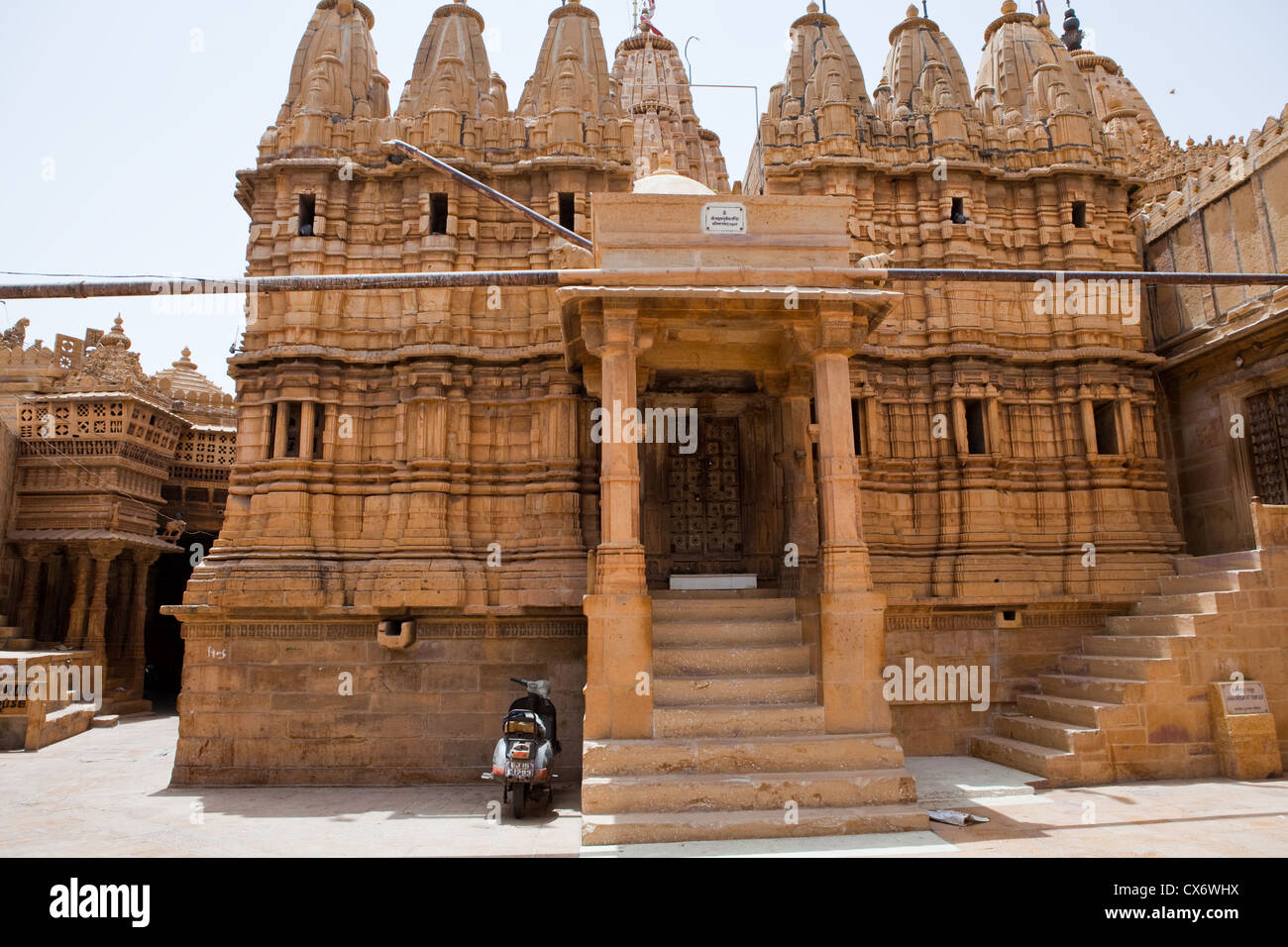 L'intérieur des temples Jain Jaisalmer Fort Banque D'Images